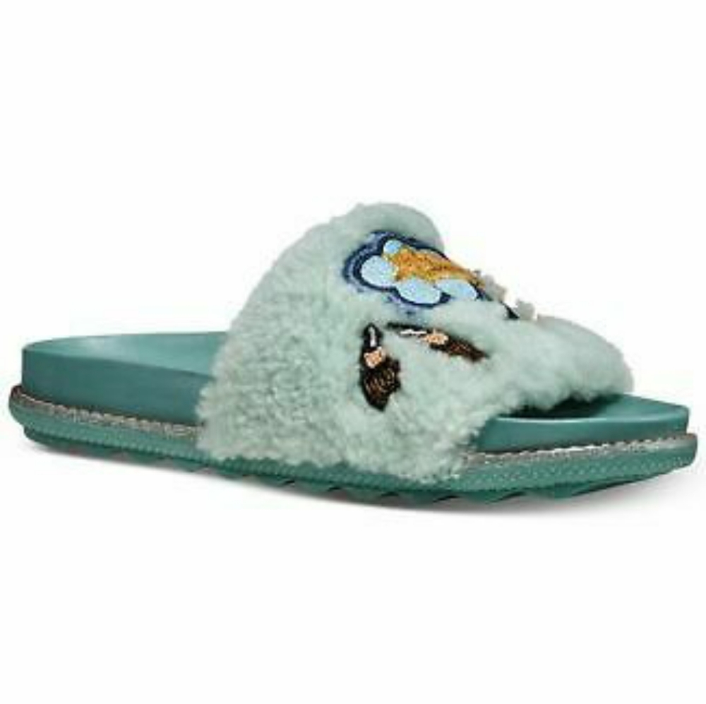 Coach Seafoam Blue Sport Slide Sandals Size 7